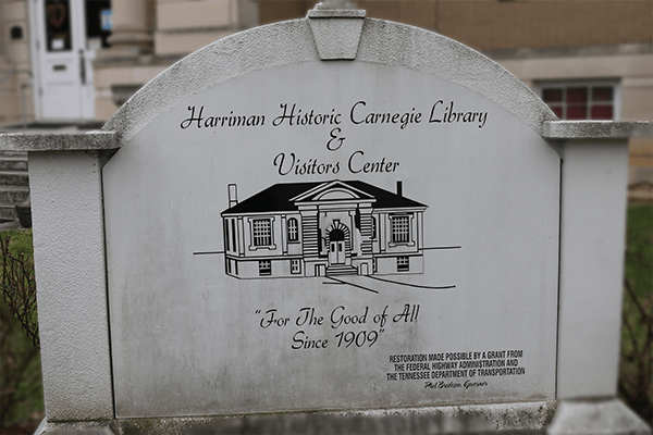 Harriman Library Dedication Monument